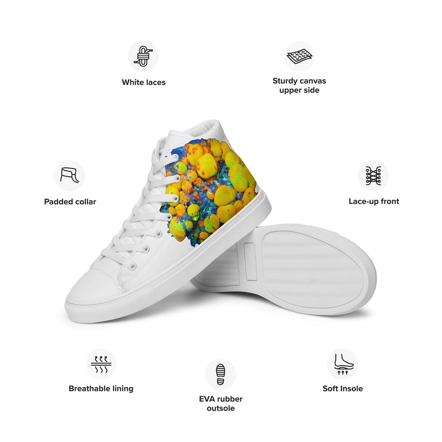 Men’s high top canvas shoes
