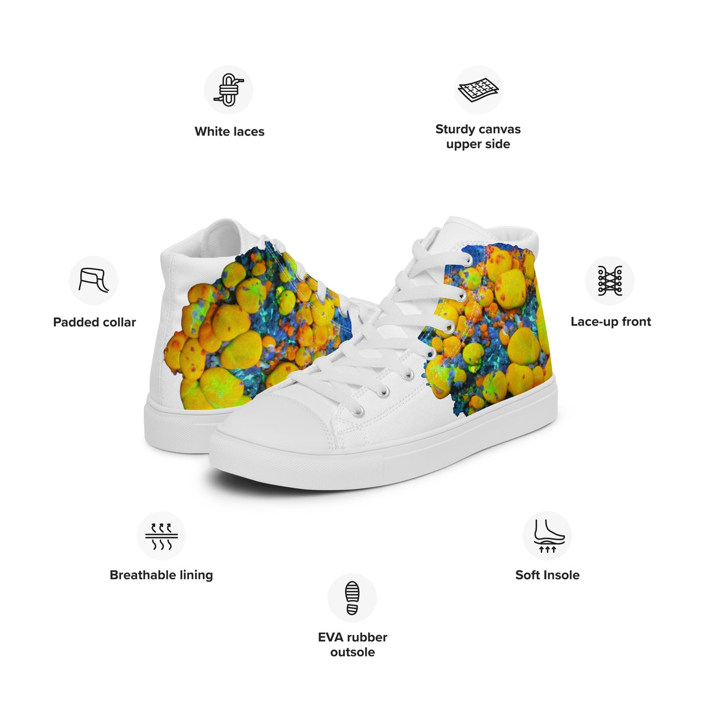 Men’s high top canvas shoes